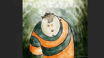 Digital Watercolour speed painting done with "pasteup" watercolour brush for Photoshop