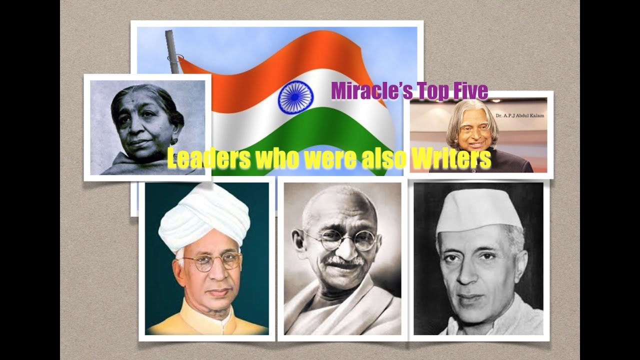 Miracle's Top Five ; Indian Leaders who were also writers - YouTube