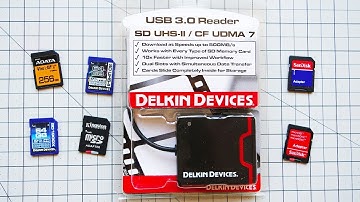 Delkin USB 3 0 Dual Slot  Memory Card Reader and Delkin SD cards speed test