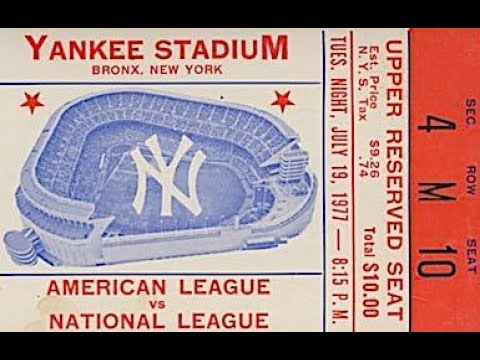 1977 MLB All Star Game NEW YORK Original NBC Broadcast