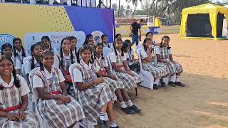 GOA GIRLS WARMUP FOR WEST BENGAL SEMI-FINALS TEST - LOCAL SCHOOL STUDENTS OUT TO CHEER HOSTS