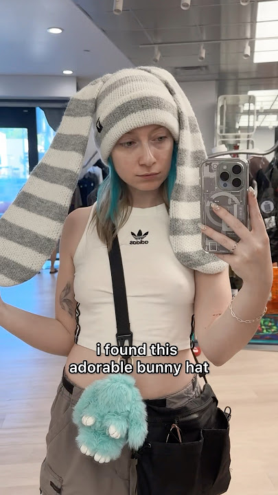 easy DIY bunny hat 🐰🖤✨