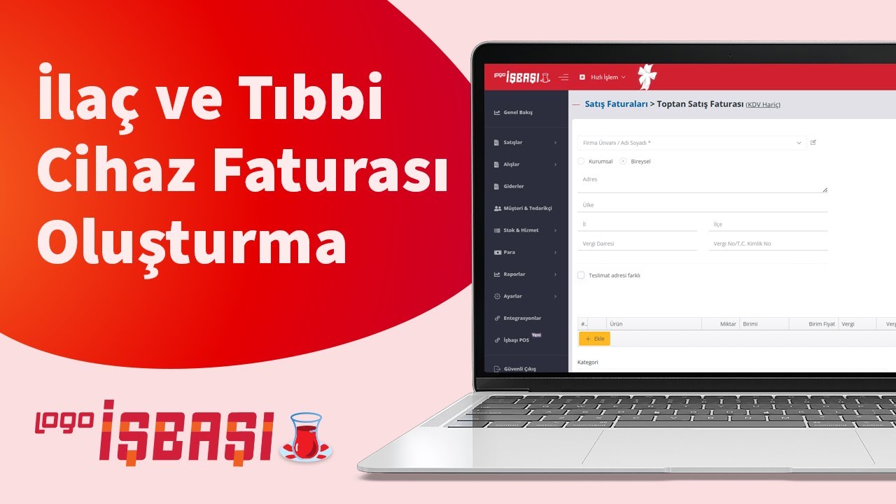 İlaç ve Tıbbi Cihaz Faturası Oluşturma