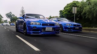 R34 GTR Wedding Convoy | 4K