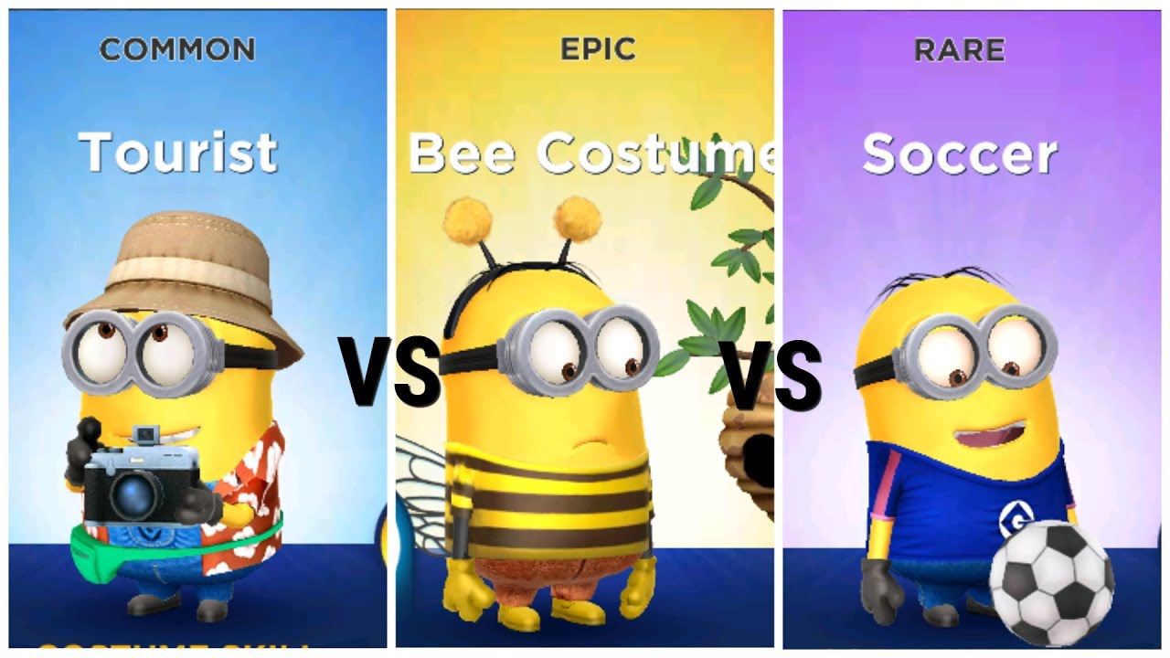 Minion Rush Tourist VS Bee Costume VS Soccer