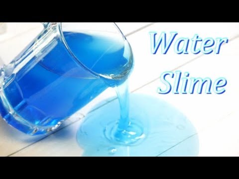 【ASMR】水スライム（のり：水＝1：4） Water Jiggly Slime【音フェチ】