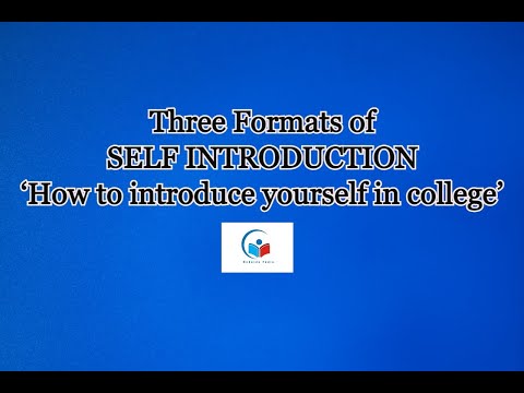 How to Introduce yourself | Self Introduction in College | Self Introduction in English