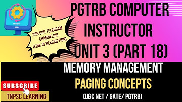 Paging -OS UGC NETGATE [CS3451 Anna University]PGTRB COMPUTER INSTRUCTOR  UNIT3(Part18)