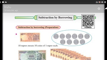Subtraction by borrowing || Aeishu Tawte || 3rd std Maths ||