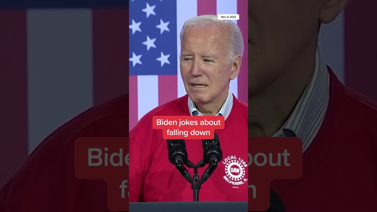 Biden Jokes About Falling Down