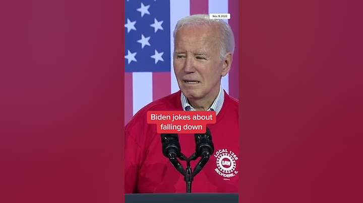 Biden jokes about falling down