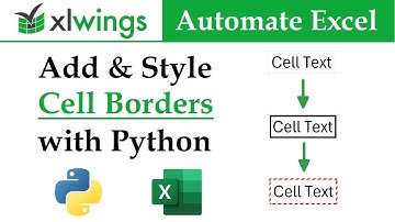 CELL BORDERS Add and Style in Excel Workbooks 🐍 Python and xlwings | Data Automation