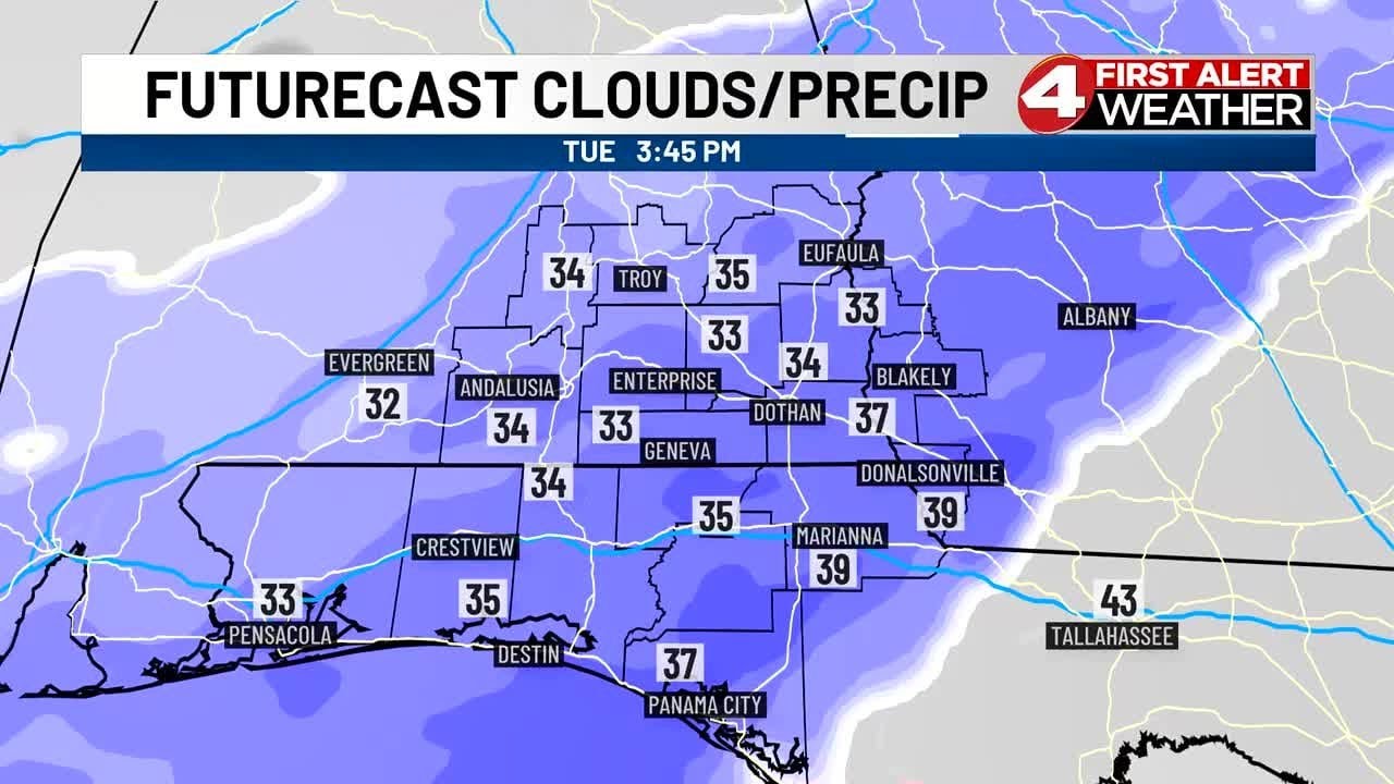 Sunny and cold today, then snow arrives on Tuesday - YouTube