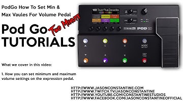 PodGo: Two Minute Tutorial - How To Set Min and Max Volumes for the Expression Pedal.