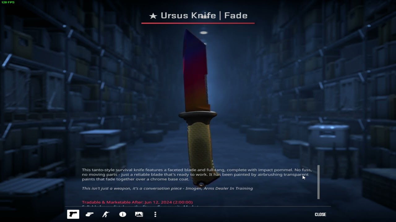 CS2 Ursus Fade Unboxing 95% fade