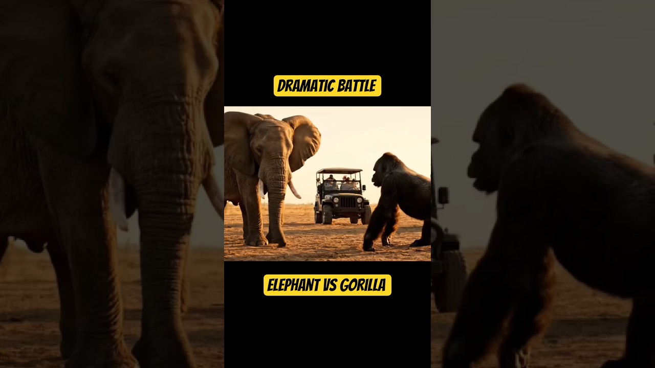 Dramatic Battle: Elephant vs Gorilla‼️