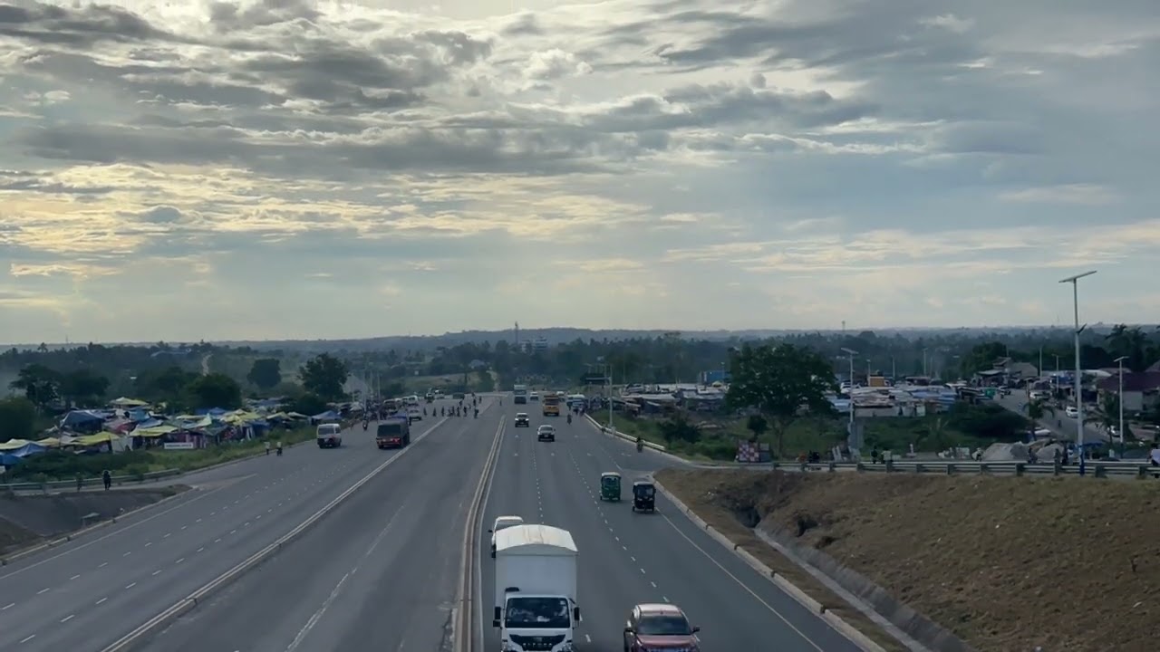 Dar es Salaam - Morogoro Road busiest Highway in Tanzania. 