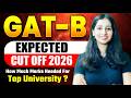 GAT B Expected Cut Off 2026 How much marks needed for Top University?
