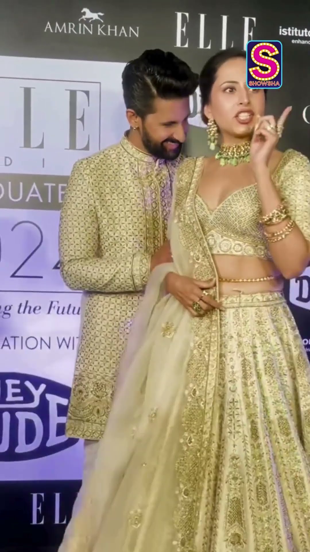 Couple That Shines Together, Stays Together: Ravi Dubey And Sargun Twin In Gold | News18 | N18S