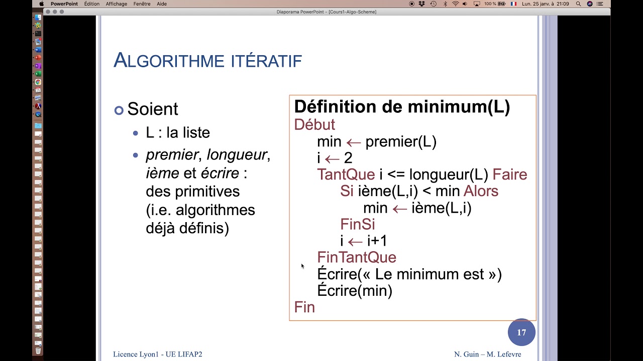 Lifap2 Cours1 Partie1 Algo Youtube
