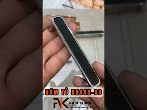 Tay Nắm Tủ Phối Da Màu Bạc Đen NK445-BD