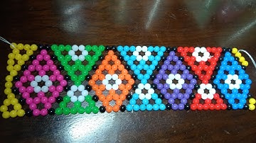 Zulu beaded diamond, circle pattern tutorial