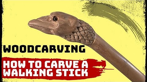 WALKING STICK CARVING with MAPLE AND ASH wood