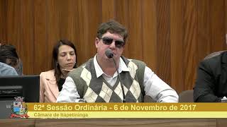 62ª Sessão Ordinária 2017