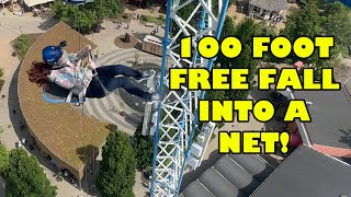 Sky Tower Free Fall Ride in Denmark! Would YOU Ride This??? 4K POV!