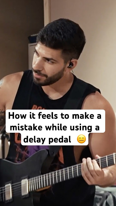 How it feels to make a mistake while using a delay pedal  😑 #metalcore #metal #guitar