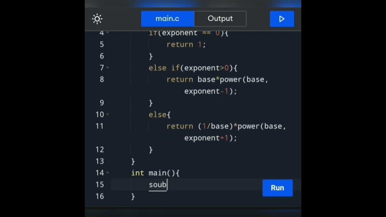 How to write a c Program to find the power of any number using ...