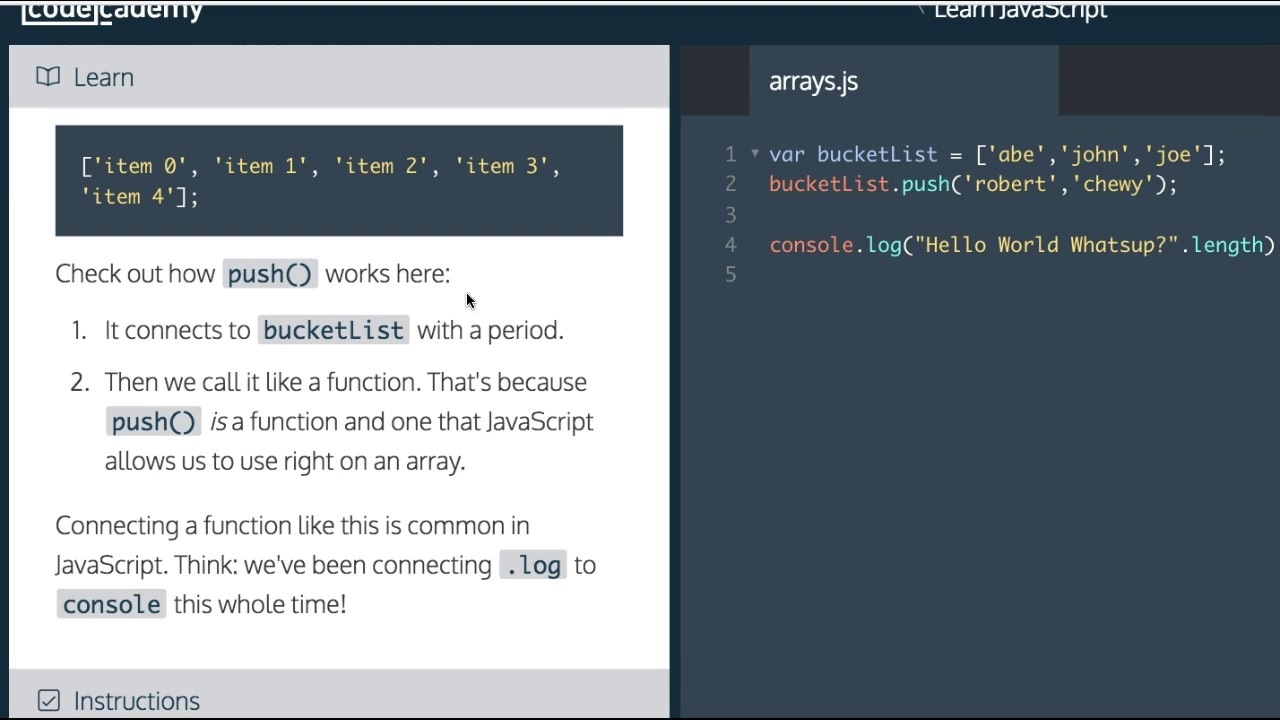 javascript array push vs assignment