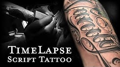 Time Lapse Script Tattoo "Vanity" 