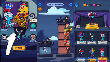 Stick Hero: Horror Tower Wars Gameplay Walkthrough #1 (Android, IOS)