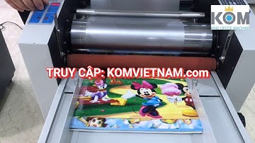 Cách sử dụng Máy cán màng nhiệt tự động HUPU-390E "Tự động nạp giấy, xả tờ sau khi cán" KOM VIỆT NAM