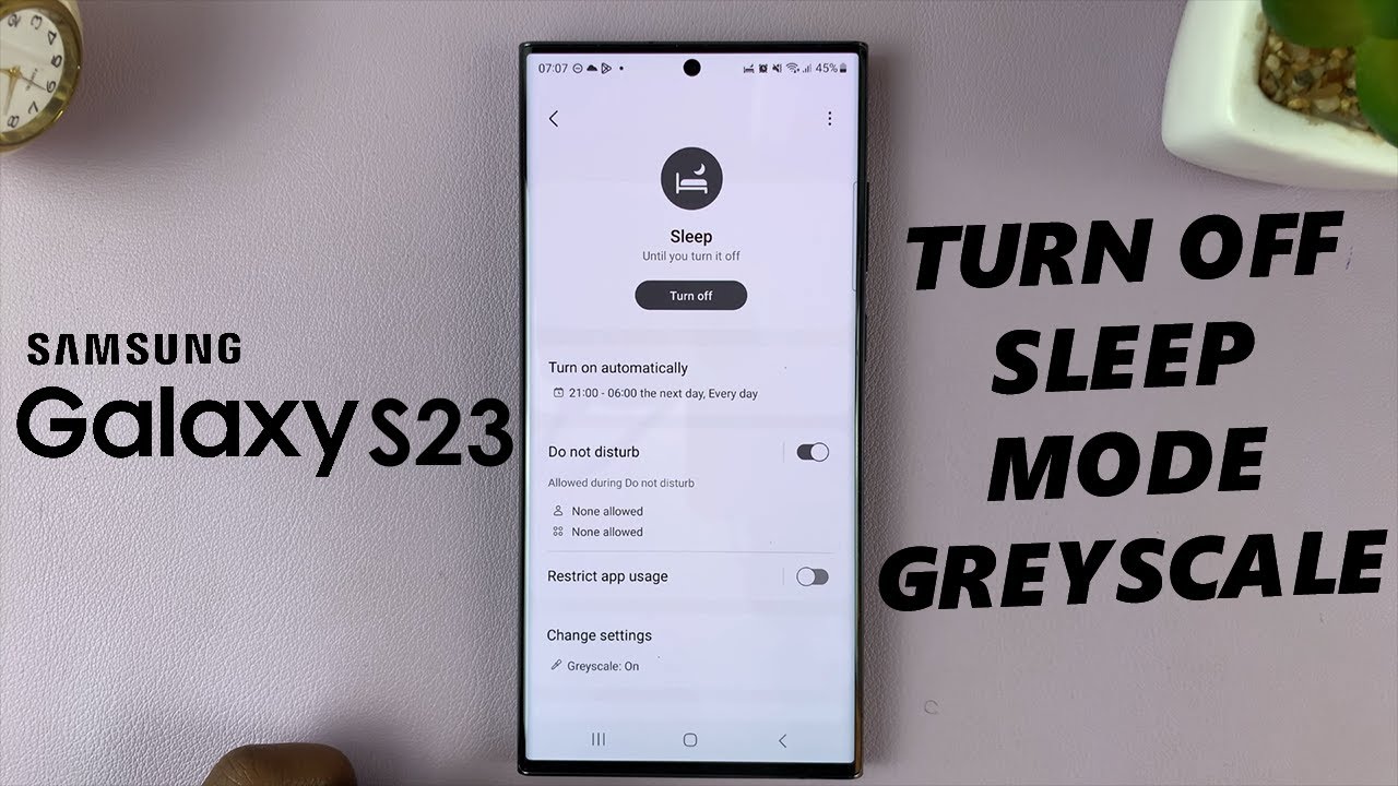 How To Disable Grayscale In Sleep Mode On Samsung Galaxy S23 s YouTube