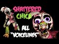 Shattered Glamrock Chica | All &quot;Voicelines&quot; / Sounds | Five Nights at Freddy&#39;s: Security Breach