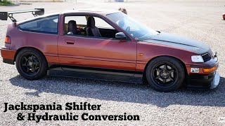 1988 Honda CRX Si B16A - Jackspania Shifter & Hydraulic Conversion Worked Perfectly On Track