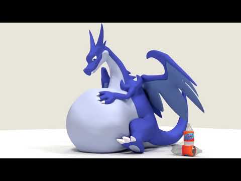 Blue Dragon burping And big Belly