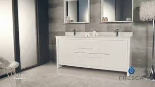 Fresca FVN8172 Allier 72'' Modern Double Sink Bathroom Vanity w/ Mirror by KitchenSource
