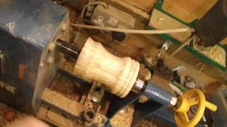 woodturning a candle holder from a log part 1 Description.