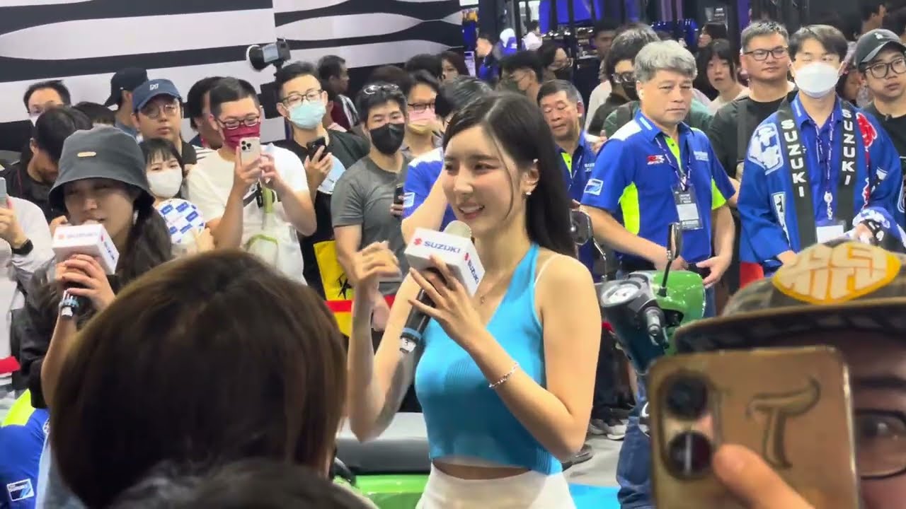 台北重機展，南珉貞也有到場應援 貞的粉漂亮