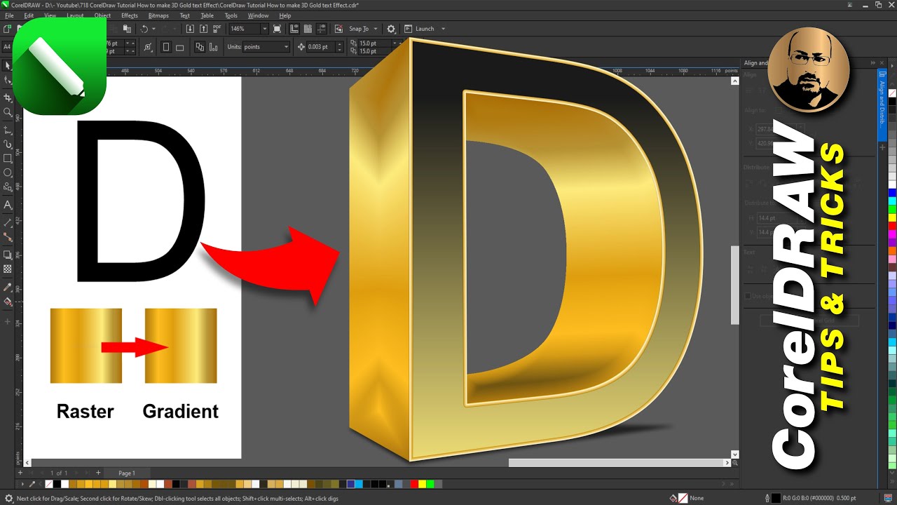 Turn Simple Text into Breathtaking 3D Design in CorelDRAW! 🔥