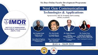 IMDR | ATAL FDP Day 6 | Next Generation Communication : Technologies & App. | Valedictory Session screenshot 1