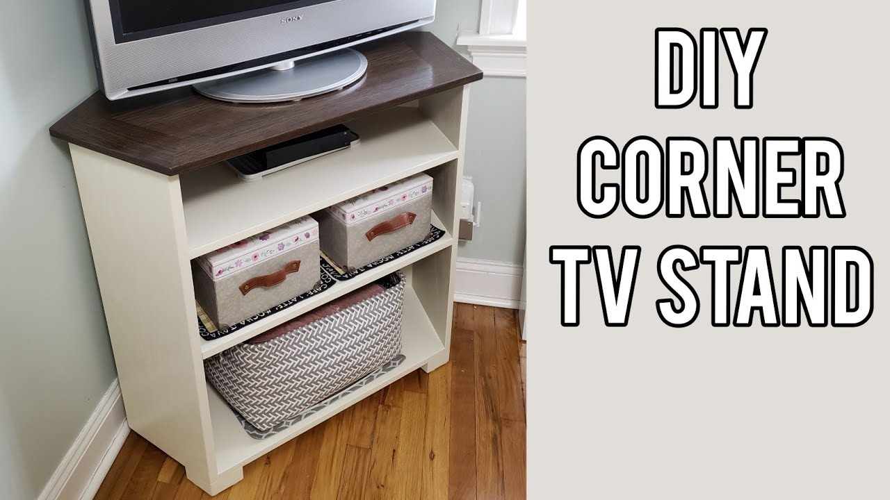 Making a Corner TV Stand / Media Console | Great for Small Spaces!