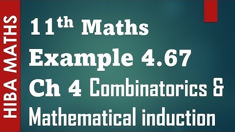 11th maths chapter 4 example 4.67 Combinatorics and Mathematical induction tn syllabus hiba maths
