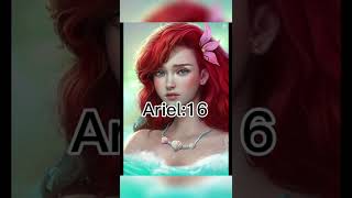Disney Princess and their age #shorts #princess #disney
