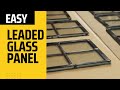 Make a leaded glass stained glass panel for a cabinet easy DIY tutorial cut assemble solder &amp; patina