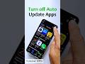 How to turn off auto update app on Play Store