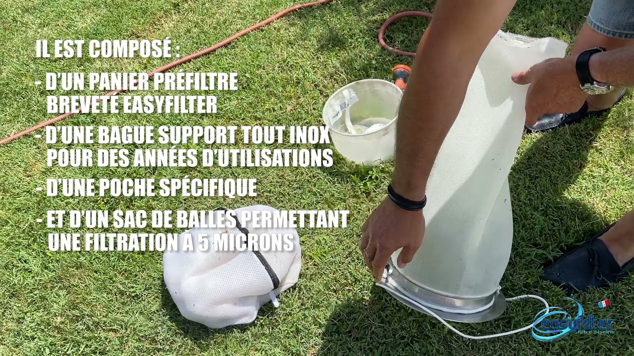 Kit Easyclean 2 Compatible Piscine Desjoyaux - Poche + Easybag + Panier Préfiltre, Filtration Optimisée, Nettoyage Espacé - 8